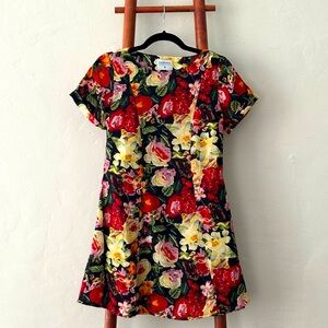 Compañia Fantastica Babydoll Dress - Bright Floral (NWOT, Size S)